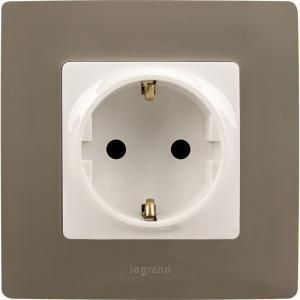 Механизм розетки 1-м СП Inspiria 16А IP20 250В 2P+E защ. шторки