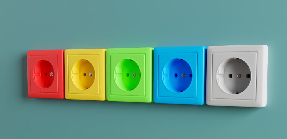 Цветные розетки