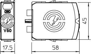 Вставка 385В CombiController V50V50-0-385 OBO 5093510 Вставка 385В CombiController V50V50-0-385 OBO 5093510