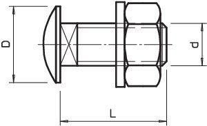 Болт с плоской головкой M10х25 FRS VA4301 OBO 6407537 Болт с плоской головкой M10х25 FRS VA4301 OBO 6407537