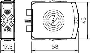 Вставка 280В CombiController V50V50-0-280 OBO 5093508 Вставка 280В CombiController V50V50-0-280 OBO 5093508