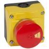 Кнопочный пост управления в сборе с 1 кнопкой - Osmoz - желтая крышка - кнопка авар. откл. с гриб. г 024218