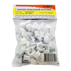 Крепеж кабеля круглый 16мм (уп.50шт) Rexant 07-4016 Крепеж кабеля круглый 16мм (уп.50шт) Rexant 07-4016