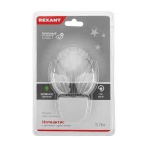 Ночник светодиодный НОТКАКТУС зеленое 230В Rexant 75-0315 Ночник светодиодный НОТКАКТУС зеленое 230В Rexant 75-0315